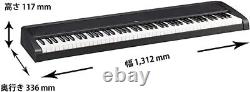 KORG B2 Electronic Piano, 88 Keys, Black, Music Stand Included