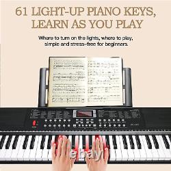 Keyboard Piano 61 Key Electric Piano Keyboard for Beginners/Professional, Portab