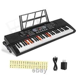 Keyboard Piano Lighted Keys for Beginner Adults Teens Kids, Lighted Keys-Black