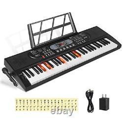 Keyboard Piano Lighted Keys for Beginner Adults Teens Kids, Lighted Keys-Black