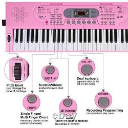 Keyboard Piano Lighted Keys for Beginner Adults Teens Kids, Lighted Keys-Pink