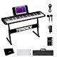Keyboard Piano With 61 Semi-weighted Keys & 1800mah 61 Key Keyboard With Stand