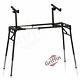 Keyboard Stand Dj Workstation Table Top Piano Holder 2-tier Double Studio Mount