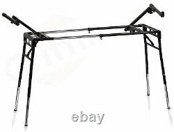 Keyboard Stand DJ Workstation Table Top Piano Holder 2-Tier Double Studio Mount