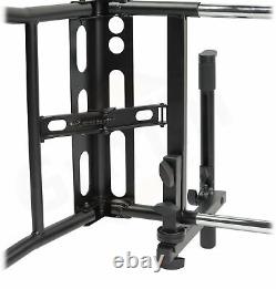 Keyboard Stand DJ Workstation Table Top Piano Holder 2-Tier Double Studio Mount