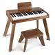 Kids Digital Piano Keyboard, Music Educational Instrument Toy, Wood Piano For