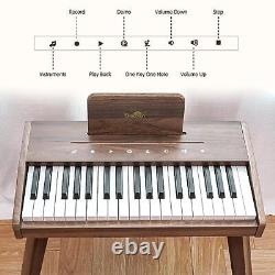 Kids Digital Piano Keyboard, Music Educational Instrument Toy, Wood Piano for