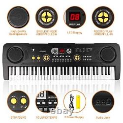 Kids Piano 61 Keys Electronic Piano Keyboard with LED Display, Music Stand