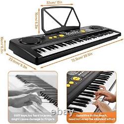 Kids Piano 61 Keys Electronic Piano Keyboard with LED Display, Music Stand
