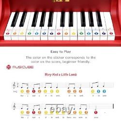 Kids Piano Keyboard 25 Keys Digital Piano for 3-7 Years Old Beginner Girls Red