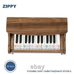 Kids Piano Keyboard, 25 Keys Digital Piano for Kids, Mini Music Walnut