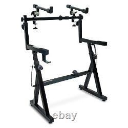Liquid Stands 2-Tier Heavy Duty Z Style Music Keyboard Piano Stand Adjustable