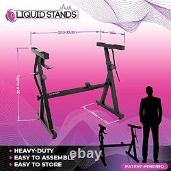 Liquid Stands Piano Keyboard Stand Z Style Adjustable and Portable Heavy Du
