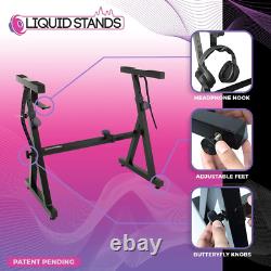 Liquid Stands Piano Keyboard Stand Z Style Adjustable and Portable Heavy Duty