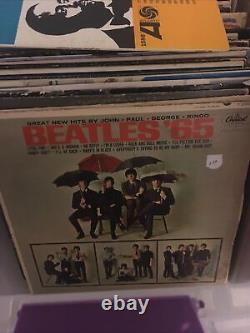 Lot of 100 Vinyl & 45 Record Classic Rock Oldies, Beatles Hendrix