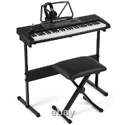 MUSTAR 61Key Electronic Keyboards Organ Digital Piano Headphone, Microphone, Stand