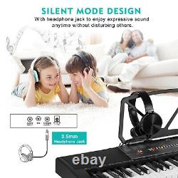 MUSTAR 61Key Electronic Keyboards Organ Digital Piano Headphone, Microphone, Stand