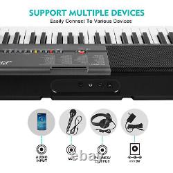 MUSTAR 61Key Electronic Keyboards Organ Digital Piano Headphone, Microphone, Stand