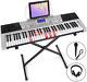 Mustar 61 Key Piano Keyboard, Meks-400 Electric Piano Keyboard With Lighted Up K
