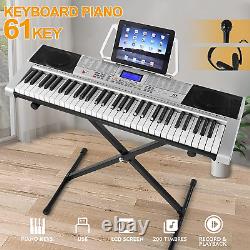 MUSTAR 61 Key Piano Keyboard, MEKS-400 Electric Piano Keyboard with Lighted up K