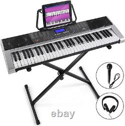 MUSTAR 61 Key Piano Keyboard, MEK-300 Electric Keyboard Piano with Stand, Full S