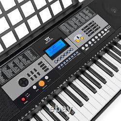 MUSTAR Black 61Key Electronic Keyboards Organs with Stand, Headphone, Microphone