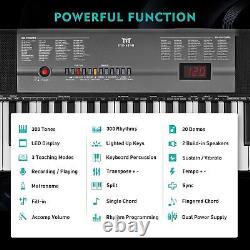 MUSTAR Piano Keyboard with Lighted Up Keys, Learning Compact, Black