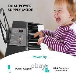 MUSTAR Piano Keyboard with Lighted Up Keys, Learning Compact, Black