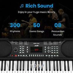 Moukey MEK-200 Electric Keyboard Portable Piano Keyboard Music Kit with Stand
