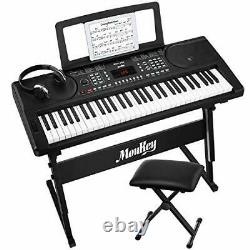 Moukey MEK-200 Electric Keyboard Portable Piano Keyboard Music Kit with Stand
