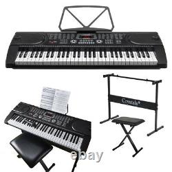 Musical Keyboard Electronic Digital Piano 61 Key Adults Beginner With Stand