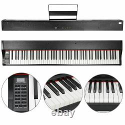 NEW 88 Key Music Electronic Keyboard Electric Digital Piano Black with Speakers