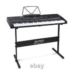 NNEDSZ 61 Key Lighted Electronic Piano Keyboard LCD Electric with Holder Music Sta