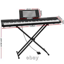 NNEDSZ 88 Keys Electronic Piano Keyboard Electric Holder Music Stand Touch Sensi