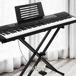 NNEDSZ 88 Keys Electronic Piano Keyboard Electric Holder Music Stand Touch Sensi