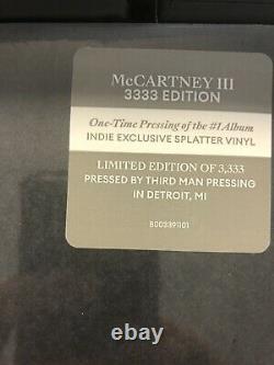 Paul McCartney-III Indie Exclusive Splatter Vinyl Limited to 3,333