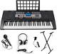 Piano Keyboard 61 Key, Electric Keyboard Piano With Stand, Touch Sensitive Keybo