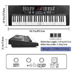 Piano Keyboard 61 Key, Learning Lighted Up Music Keyboard Piano For Kid Boy Gi