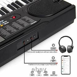 Piano Keyboard 61 Key Portable Electronic Keyboard withLED Screen, Microphone