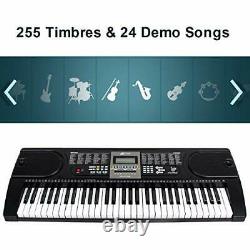 Piano Keyboard 61 Key Portable Electronic Keyboard withLED Screen, Microphone