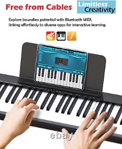 Piano Keyboard 88 Keys Semi Weighted Compact Portable Digital Piano Set for Beig