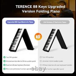Piano Keyboard 88 Keys, Semi-Weighted Folding Piano Keyboard with MIDI