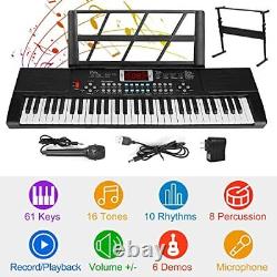 Piano Keyboard Electronic Piano Keyboard 61 Keys with Microphone Digital