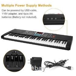 Piano Keyboard Electronic Piano Keyboard 61 Keys with Microphone Digital