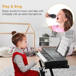 Piano Keyboard Electronic Piano Keyboard 61 Keys with Microphone Digital