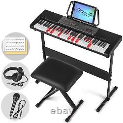 Piano Keyboard with Lighted Up Keys, Learning Keyboard Piano 61 Keys for Begi