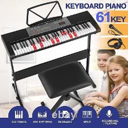 Piano Keyboard with Lighted Up Keys, Learning Keyboard Piano 61 Keys for Begi