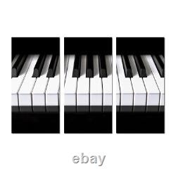 Piano Keys Keyboard Music 3 Panel CANVAS Prints WALL ART Picture Home Decor