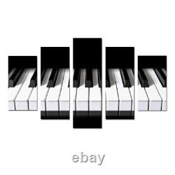 Piano Keys Keyboard Music 5 Pieces Canvas Poster Print Wall Art Picture Decor
