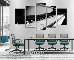 Piano Keys Keyboard Music 5 Pieces Canvas Wall Art Picture Poster Home Decor